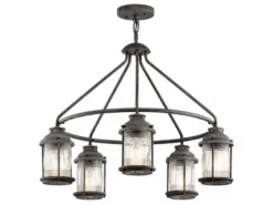 Industrial Pendelleuchte ASHLAND BAY für Innen & Außen, Anthrazit Ø66cm