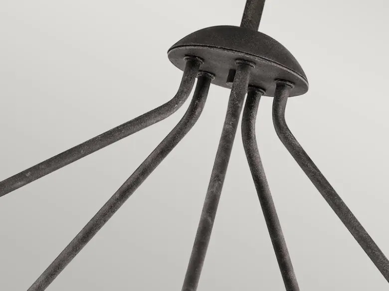 Industrial Pendelleuchte ASHLAND BAY für Innen & Außen, Anthrazit Ø66cm