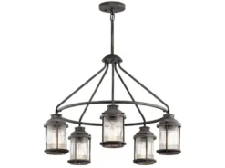 Industrial Pendelleuchte ASHLAND BAY für Innen & Außen, Anthrazit Ø66cm
