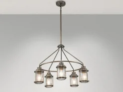Industrial Pendelleuchte ASHLAND BAY für Innen & Außen, Bronze Ø66cm