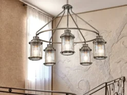Industrial Pendelleuchte ASHLAND BAY für Innen & Außen, Bronze Ø66cm