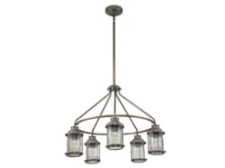 Industrial Pendelleuchte ASHLAND BAY für Innen & Außen, Bronze Ø66cm