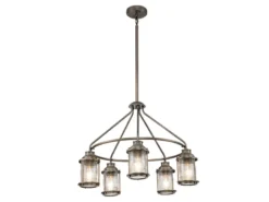 Industrial Pendelleuchte ASHLAND BAY für Innen & Außen, Bronze Ø66cm