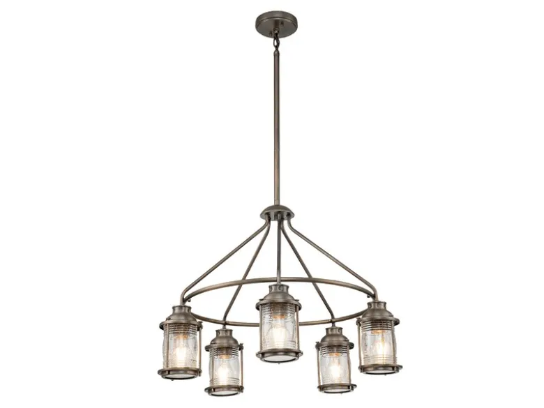 Industrial Pendelleuchte ASHLAND BAY für Innen & Außen, Bronze Ø66cm