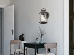 Industrial Wandlaterne ASHLAND BAY für Innen & Außen, Anthrazit Höhe 35cm