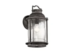 Industrial Wandlaterne ASHLAND BAY für Innen & Außen, Anthrazit Höhe 40cm