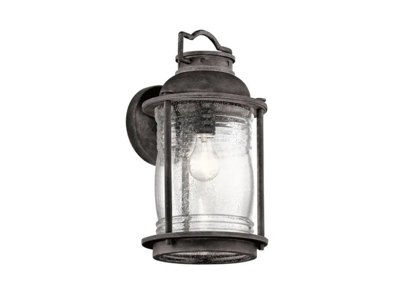 Industrial Wandlaterne ASHLAND BAY für Innen & Außen, Anthrazit Höhe 40cm