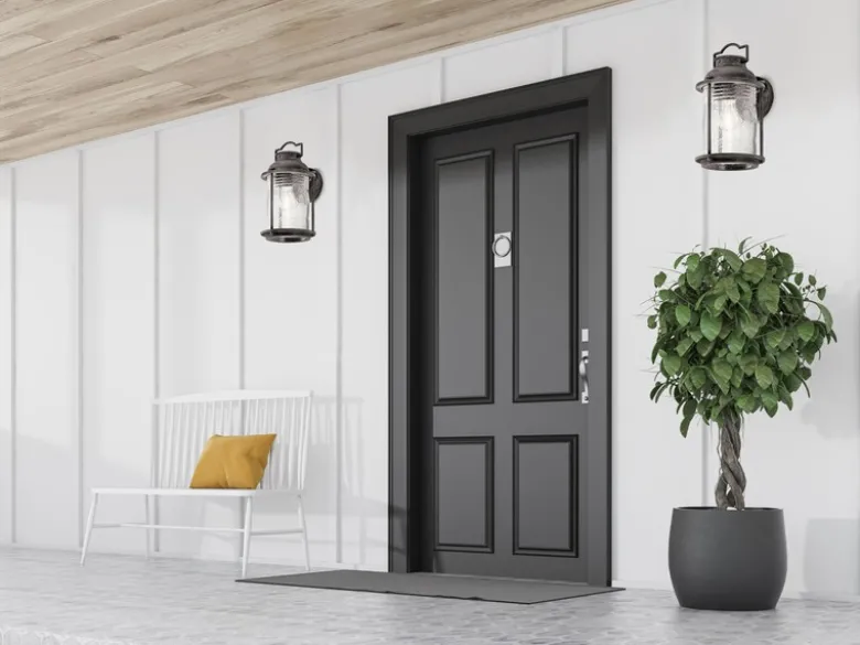 Industrial Wandlaterne ASHLAND BAY für Innen & Außen, Anthrazit Höhe 40cm