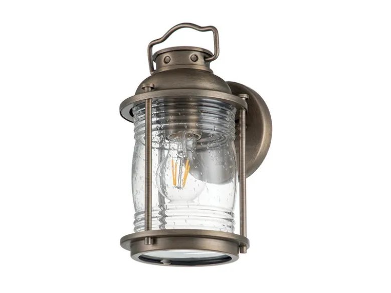 Industrial Wandlaterne ASHLAND BAY für Innen & Außen, Bronze Höhe 28cm