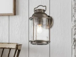 Industrial Wandlaterne ASHLAND BAY für Innen & Außen, Bronze Höhe 35cm