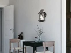 Industrial Wandlaterne ASHLAND BAY für Innen & Außen, Anthrazit Höhe 28cm