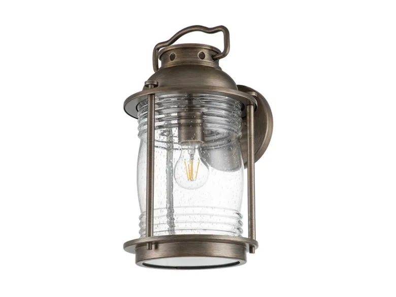 Industrial Wandlaterne ASHLAND BAY für Innen & Außen, Bronze Höhe 40cm