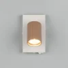 Innen Wandstrahler SOKA Grau mit Schalter, Spot Coffee schwenkbar, Höhe 15cm