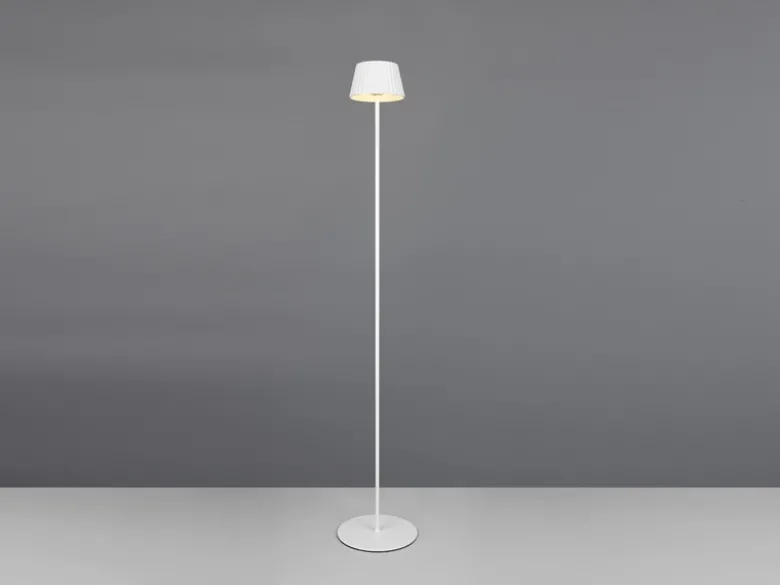 Kabellose Akku Stehlampe SUAREZ dimmbar für Innen & Außen, Weiß - 123cm klein