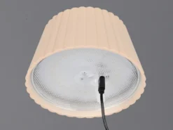 Kabellose Akku Stehlampe SUAREZ dimmbar für Innen & Außen, Beige - 123cm klein