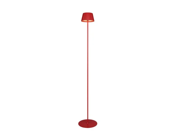 Kabellose Akku Stehlampe SUAREZ dimmbar für Innen & Außen, Rot - 123cm klein