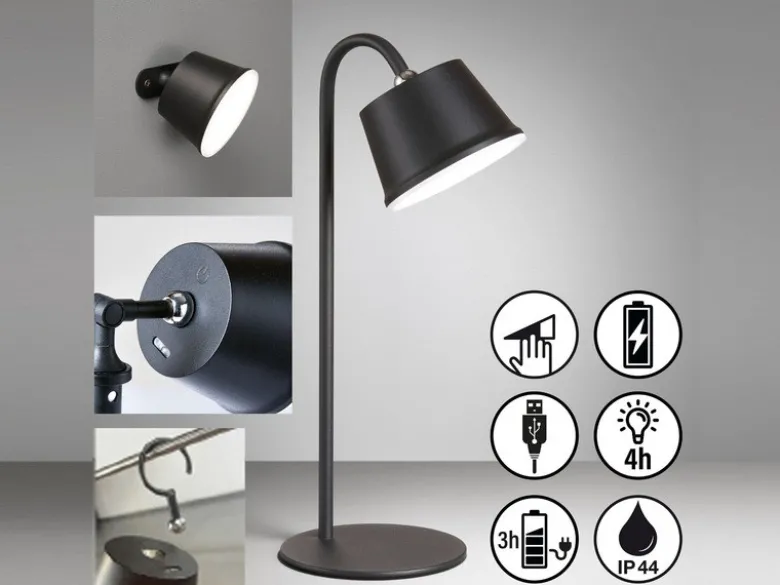 Kabellose Outdoor Akku Lampe VOET - Tischlampe / Wandlampe & Deckenleuchte