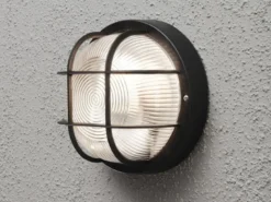 Kellerleuchte MANTOVA für Wand-& Deckenmontage Ø18,5cm, Schwarz