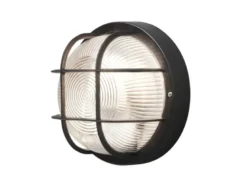 Kellerleuchte MANTOVA für Wand-& Deckenmontage Ø18,5cm, Schwarz