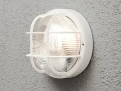 Kellerleuchte MANTOVA für Wand-& Deckenmontage Ø18,5cm, Weiß