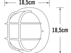 Kellerleuchte MANTOVA für Wand-& Deckenmontage Ø18,5cm, Weiß