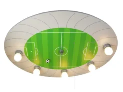 Kinder Deckenleuchte Fußball-Stadion mit Zugschalter für LED-Schlummerlicht