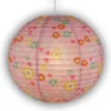 Kinder Papierlampe BLÜMCHEN Lampenschirm Ø 40cm Pendelleuchte mit Aufhängung