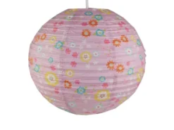 Kinder Papierlampe BLÜMCHEN Lampenschirm Ø 40cm Pendelleuchte mit Aufhängung