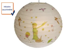 Kinder Papierlampe DER KLEINE PRINZ Lampenschirm Ø 40cm mit Aufhängung & E27 LED