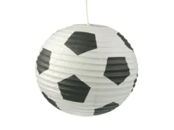 Kinder Papierlampe FUßBALL Lampenschirm Ø 40cm Pendelleuchte mit Aufhängung