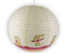 Kinder Papierlampe RABBIT Motiv Lampenschirm Ø40cm Pendelleuchte mit Aufhängung