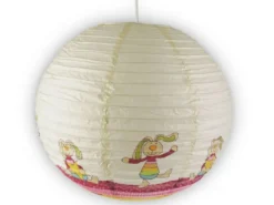 Kinder Papierlampe RABBIT Motiv Lampenschirm Ø40cm Pendelleuchte mit Aufhängung