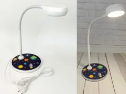 Kinder Schreibtischlampe WELTALL mit Flexarm, Höhe 43cm