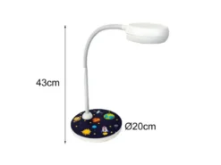 Kinder Schreibtischlampe WELTALL mit Flexarm, Höhe 43cm