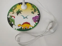 Kinder Schreibtischleuchte Weiß DINO Motive, Flexarm & LED-Leuchtmittel, 43cm