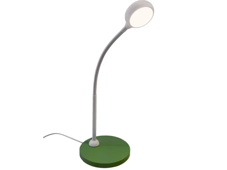 Kinder Schreibtischleuchte Grün-Grau mit Flexarm, Höhe 43cm
