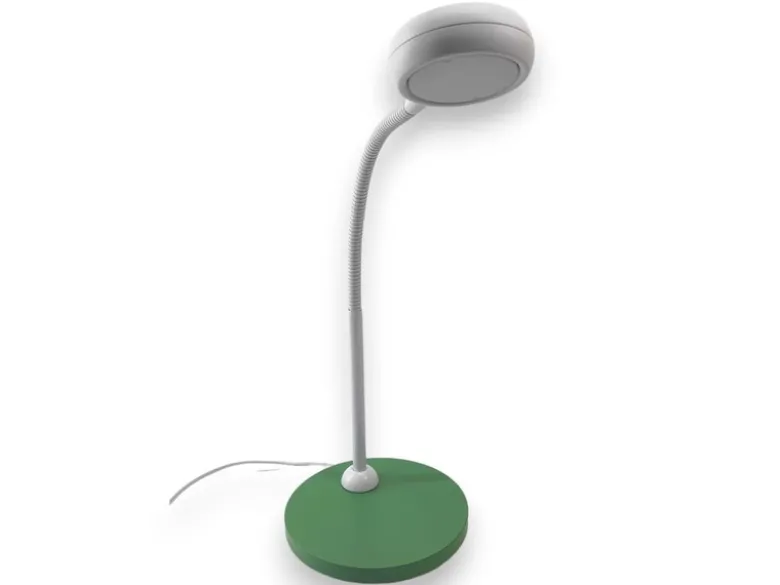 Kinder Schreibtischleuchte Grün-Grau mit Flexarm, Höhe 43cm