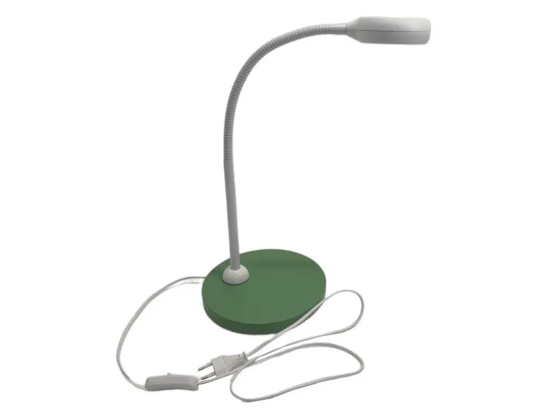 Kinder Schreibtischleuchte Grün-Grau mit Flexarm, Höhe 43cm