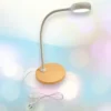 Kinder Schreibtischleuchte Pfirsichfarben/Grau mit Flexarm, Höhe 43cm