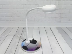 Kinder Schreibtischleuchte Fußball Schwarz Weiß mit Flexarm, Höhe 43cm