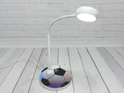Kinder Schreibtischleuchte Fußball Schwarz Weiß mit Flexarm, Höhe 43cm