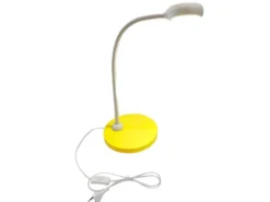 Kinder Schreibtischleuchte Sonnengelb-Grau mit Flexarm, Höhe 43cm