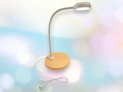 Kinder Schreibtischleuchte Pfirsichfarben/Grau Flexarm & LED-Leuchtmittel, 43cm