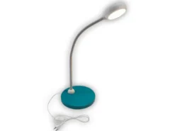 Kinder Schreibtischleuchte Blaugrün-Grau Flexarm & LED-Leuchtmittel, Höhe 43cm