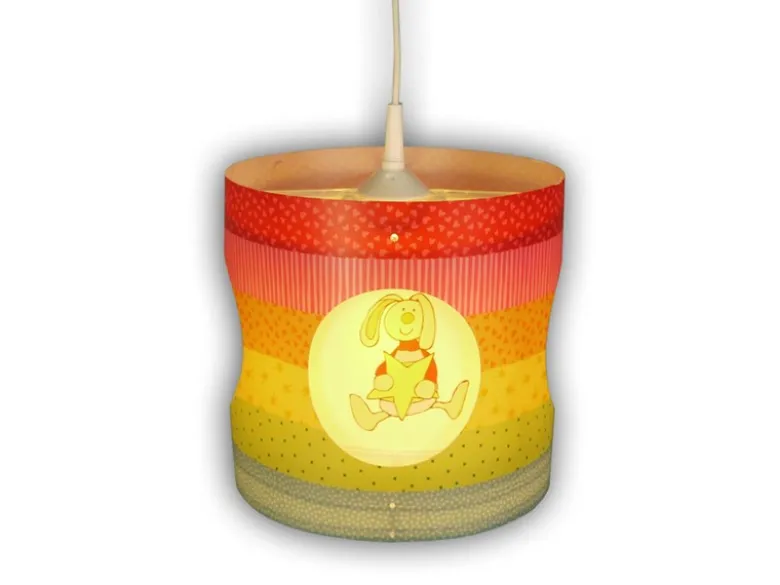 Kinderzimmer Deckenleuchte Lampenschirm drehend Motiv Rabbit – tolle Lichteffeke