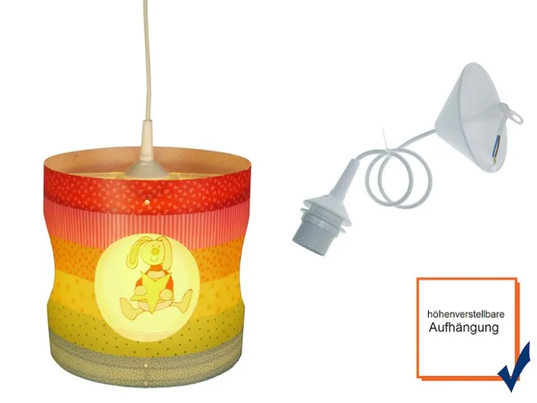 Kinderzimmer Deckenleuchte Lampenschirm drehend Motiv Rabbit – tolle Lichteffeke