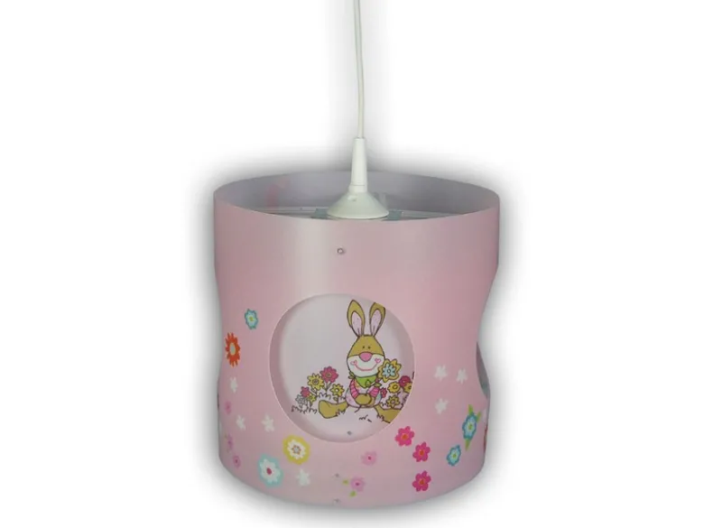 Kinderzimmer Deckenleuchte Lampenschirm drehend Motiv Bungee Bunny