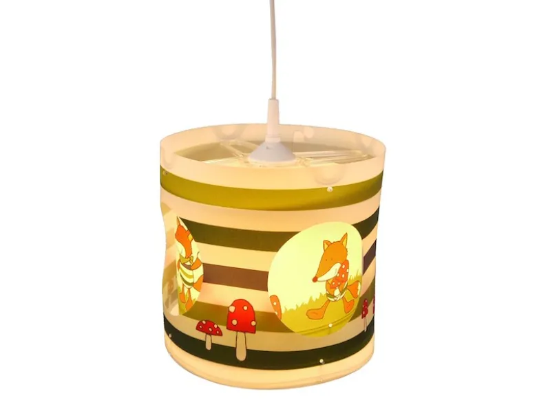 Kinderzimmer Deckenleuchte Lampenschirm drehend Motiv Fox