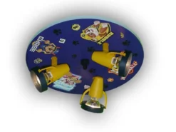 Kinderzimmer Deckenstrahler Ø35cm PAW PATROL, 3 flammig, schwenkbare Spots, Blau