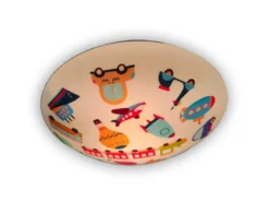 Kinderzimmer Lampe FAHRZEUGE Deckenlampe Opalweiß & bunt Ø 35cm